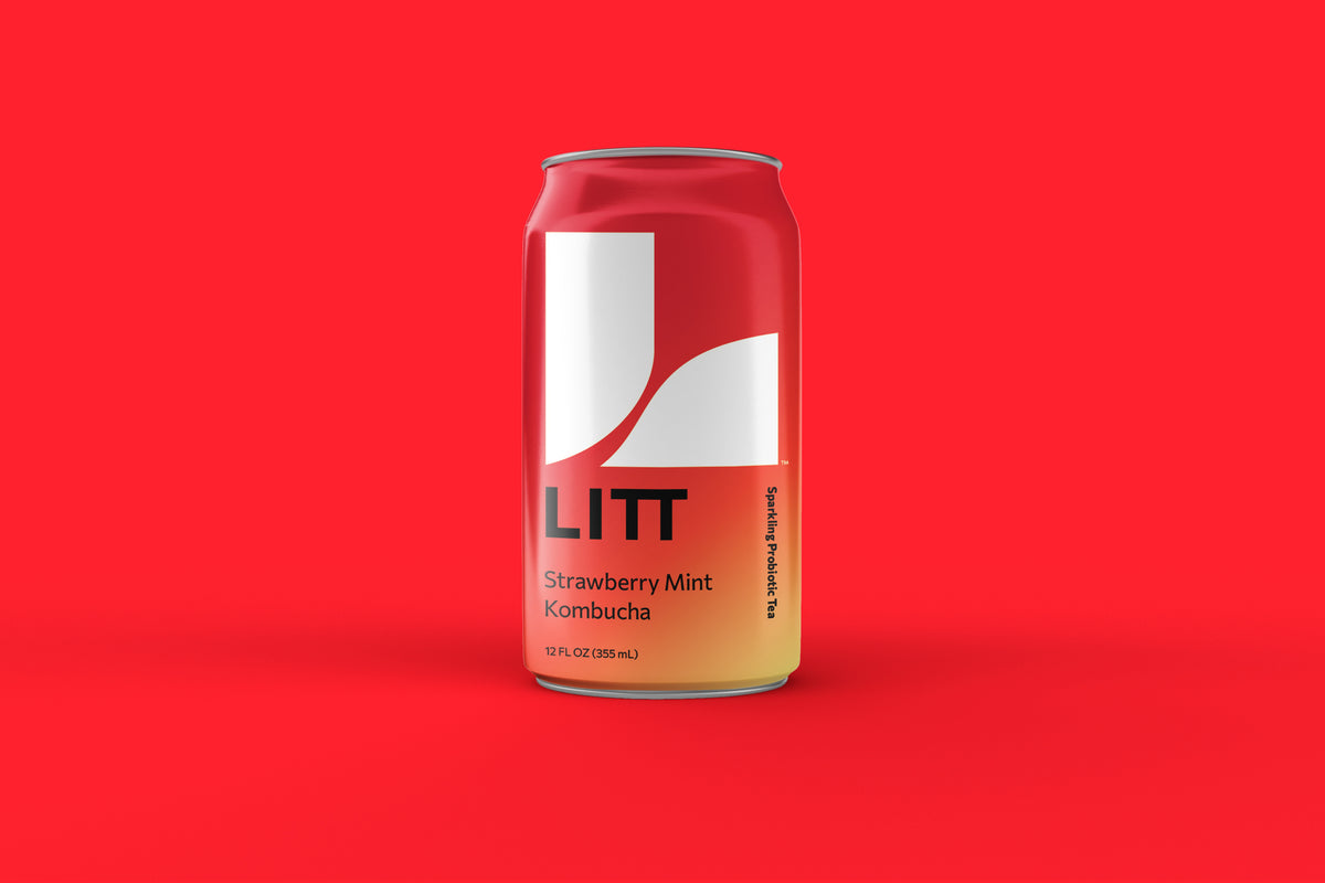 Strawberry Mint Kombucha LITT Kombucha